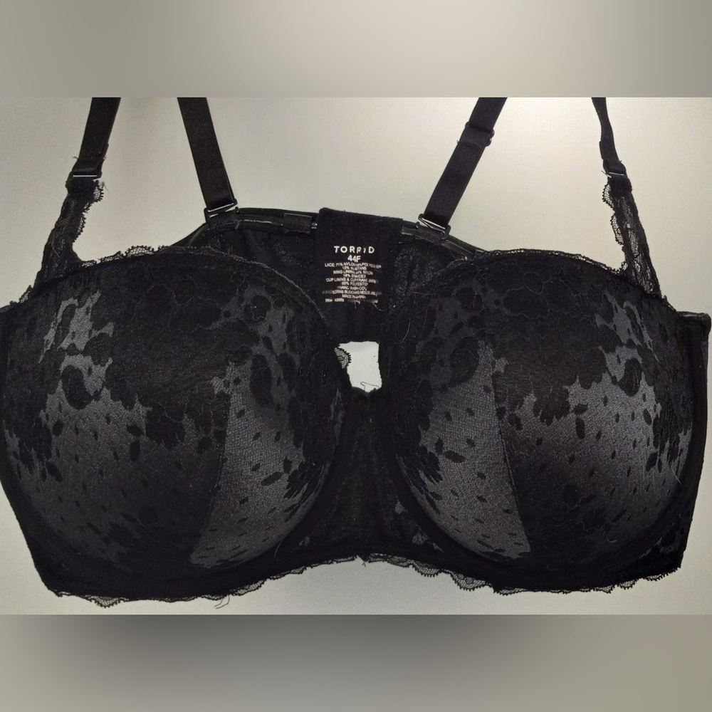 Torrid Black Convertible Bra 44F